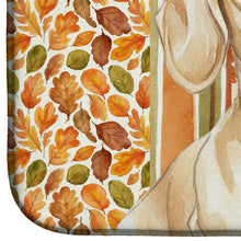 Load image into Gallery viewer, Cream Dachshund Heirloom Fall Dish Drying Mat