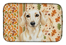 Load image into Gallery viewer, Cream Dachshund Heirloom Fall Dish Drying Mat
