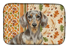Load image into Gallery viewer, Dapple Dachshund Heirloom Fall Dish Drying Mat