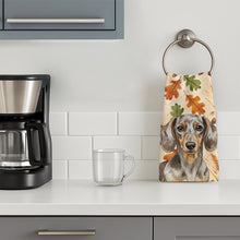 Load image into Gallery viewer, Dapple Dachshund Heirloom Fall Kitchen Towel