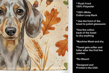 Load image into Gallery viewer, Dapple Dachshund Heirloom Fall Kitchen Towel