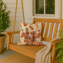 Load image into Gallery viewer, Red Brown Dachshund Heirloom Fall Throw Pillow