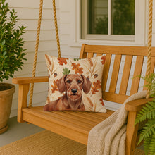 Load image into Gallery viewer, Wirehaired Red Dachshund Heirloom Fall Throw Pillow
