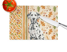 Load image into Gallery viewer, Dalmatian Heirloom Fall Glass Cutting Board