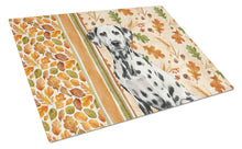 Load image into Gallery viewer, Dalmatian Heirloom Fall Glass Cutting Board