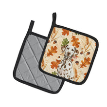 Load image into Gallery viewer, Liver Dalmatian Heirloom Fall Pair of Pot Holders