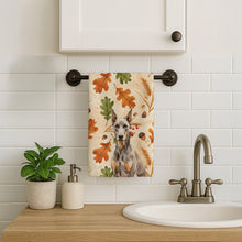 Load image into Gallery viewer, Fawn Doberman Pinscher Heirloom Fall Kitchen Towel