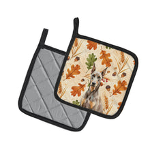 Load image into Gallery viewer, Fawn Doberman Pinscher Heirloom Fall Pair of Pot Holders