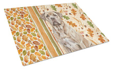 Load image into Gallery viewer, Isabella Dogue de Bordeaux Heirloom Fall Glass Cutting Board