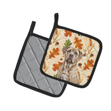 Load image into Gallery viewer, Isabella Dogue de Bordeaux Heirloom Fall Pair of Pot Holders