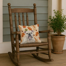 Load image into Gallery viewer, White English Bulldog Heirloom Fall Throw Pillow