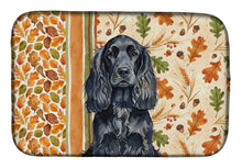 Load image into Gallery viewer, Black English Cocker Spaniel Heirloom Fall Dish Drying Mat