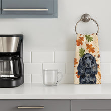 Load image into Gallery viewer, Black English Cocker Spaniel Heirloom Fall Kitchen Towel