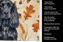 Load image into Gallery viewer, Black English Cocker Spaniel Heirloom Fall Kitchen Towel