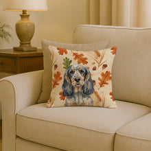 Load image into Gallery viewer, Blue Roan &amp; Tan English Cocker Spaniel Heirloom Fall Throw Pillow