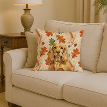 Load image into Gallery viewer, Golden English Cocker Spaniel Heirloom Fall Throw Pillow