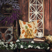 Load image into Gallery viewer, Golden English Cocker Spaniel Heirloom Fall Throw Pillow