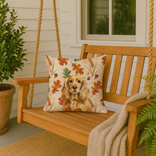 Load image into Gallery viewer, Golden English Cocker Spaniel Heirloom Fall Throw Pillow