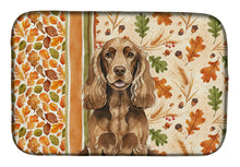 Load image into Gallery viewer, Liver English Cocker Spaniel Heirloom Fall Dish Drying Mat