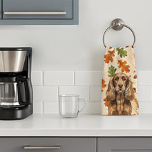 Load image into Gallery viewer, Liver English Cocker Spaniel Heirloom Fall Kitchen Towel