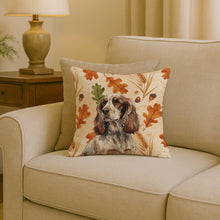 Load image into Gallery viewer, Liver Roan English Cocker Spaniel Heirloom Fall Throw Pillow