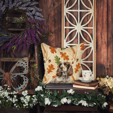 Load image into Gallery viewer, Liver Roan English Cocker Spaniel Heirloom Fall Throw Pillow