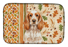 Load image into Gallery viewer, Orange Roan English Cocker Spaniel Heirloom Fall Dish Drying Mat