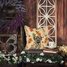 Load image into Gallery viewer, Brindle English Mastiff Heirloom Fall Throw Pillow
