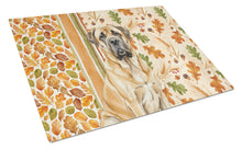 Load image into Gallery viewer, Fawn English Mastiff Heirloom Fall Glass Cutting Board
