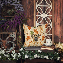 Load image into Gallery viewer, Fawn English Mastiff Heirloom Fall Throw Pillow
