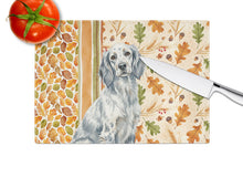 Load image into Gallery viewer, Blue Belton English Setter Heirloom Fall Glass Cutting Board