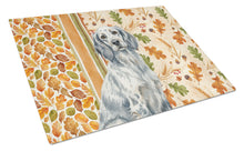 Load image into Gallery viewer, Blue Belton English Setter Heirloom Fall Glass Cutting Board