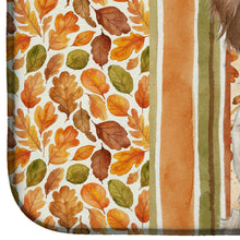 Load image into Gallery viewer, Liver Belton English Setter Heirloom Fall Dish Drying Mat