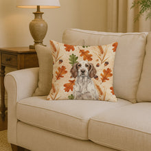Load image into Gallery viewer, Liver Belton English Setter Heirloom Fall Throw Pillow