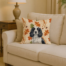 Load image into Gallery viewer, Black and White English Springer Spaniel Heirloom Fall Throw Pillow