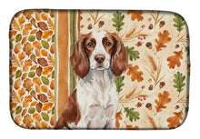 Load image into Gallery viewer, Liver and White English Springer Spaniel Heirloom Fall Dish Drying Mat