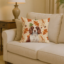 Load image into Gallery viewer, Liver and White English Springer Spaniel Heirloom Fall Throw Pillow