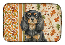 Load image into Gallery viewer, Black and Tan English Toy Spaniel Heirloom Fall Dish Drying Mat