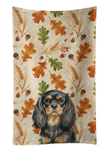 Load image into Gallery viewer, Black and Tan English Toy Spaniel Heirloom Fall Kitchen Towel