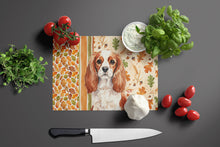 Load image into Gallery viewer, Blenheim English Toy Spaniel Heirloom Fall Glass Cutting Board