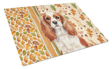 Load image into Gallery viewer, Blenheim English Toy Spaniel Heirloom Fall Glass Cutting Board