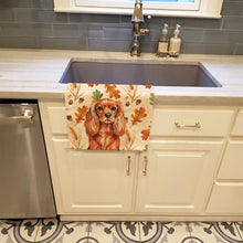 Load image into Gallery viewer, Ruby English Toy Spaniel Heirloom Fall Kitchen Towel