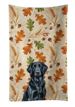 Load image into Gallery viewer, Black Flat-Coated Retriever Heirloom Fall Kitchen Towel