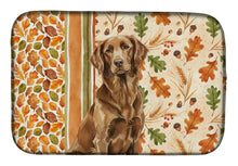 Load image into Gallery viewer, Liver Flat-Coated Retriever Heirloom Fall Dish Drying Mat