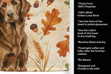 Load image into Gallery viewer, Liver Flat-Coated Retriever Heirloom Fall Kitchen Towel