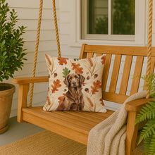 Load image into Gallery viewer, Liver Flat-Coated Retriever Heirloom Fall Throw Pillow