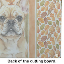 Load image into Gallery viewer, Fawn French Bulldog Heirloom Fall Glass Cutting Board