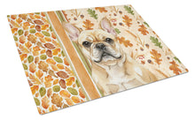 Load image into Gallery viewer, Fawn French Bulldog Heirloom Fall Glass Cutting Board