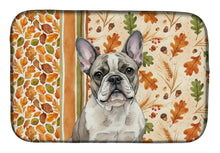 Load image into Gallery viewer, Pied French Bulldog Heirloom Fall Dish Drying Mat
