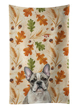 Load image into Gallery viewer, Pied French Bulldog Heirloom Fall Kitchen Towel